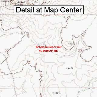 USGS Topographic Quadrangle Map   Antelope Reservoir, Oregon (Folded 