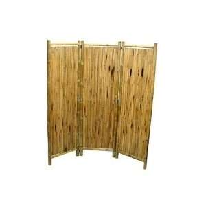  Bamboo 54 3 Panel Bamboo Screen with Small Round Sticks 