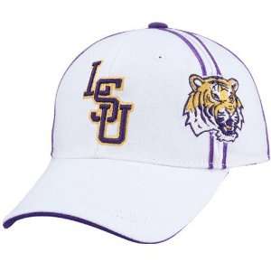  Top of the World LSU Tigers White B Side 1 Fit Hat: Sports 
