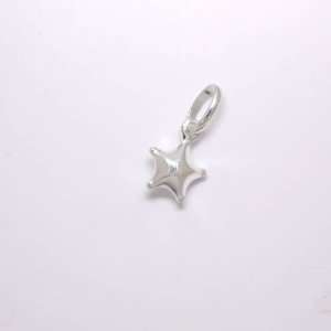    FINE .925 STERLING SILVER 8MM PUFFED STAR CHARM!: Home & Kitchen