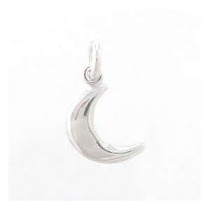  Little Double Sided Crescent Moon Charm in Sterling Silver 