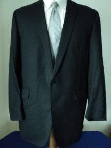 New $2800 SPENCER HART Savile Row 1BTN Side Vent Charcoal Grey SUIT 42 