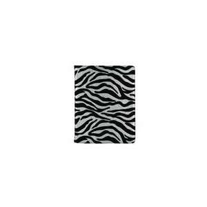  Apple iPad 2 Animal Print Folding Stand Case (Silver Zebra 