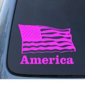 AMERICAN FLAG   Patriotic   Car, Truck, Notebook, Vinyl Decal Sticker 