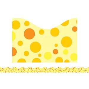   Yellow Polka Dots Scalloped Trimmer By Teachers Friend: Toys & Games