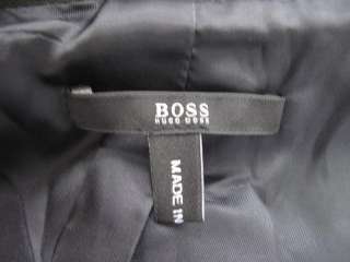 BOSS Hugo Boss Black Leather Zip Up Lace Up Side Motorcycle Jacket 4 
