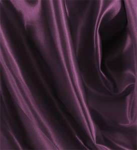 Per Yard Shiny Bridal Satin Fabric 60   Eggplant  