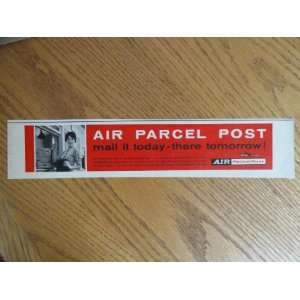  Air Parcel Post,1959 Print Ad. (woman mailing packages 