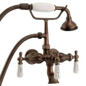  Mini English Telephone Tub Faucet with Hand Shower   Oil 