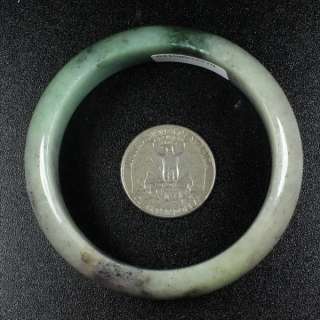   54mm Green Bangle Bracelet 100% Natural Untreated Grade A Jadeite Jade