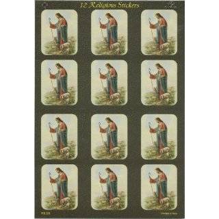   Sheets of 12 Catholic Religious Stickers 2nd Design Made in Italy