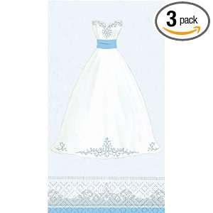 Wedding Party Light Blue, Guest Towel/buffet Napkin, 15 Count Packages 