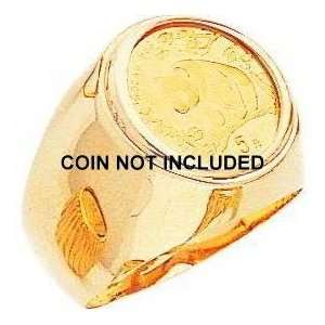  14K Gold 1/20oz Panda Coin Ring Sz 9.5: Jewelry
