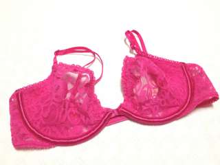 VICTORIAS SECRET the LACIE lace BRA 36b Underwire bright pink $30 