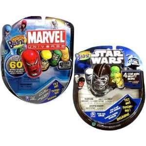 Mighty Beanz Star Wars and Marvel Starter Pack Set EXCLUSIVE 8 Beanz 