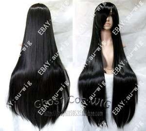   Animation New Long Black Cosplay Straight Wig Color:1B 100cm  