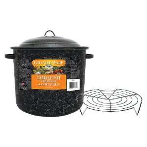  Graniteware 6731 2 21 Quart Tamale Pot with Steamer Rack 