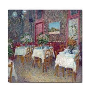   Gogh Art   Interior of a Restaurant   4 Ceramic Tile