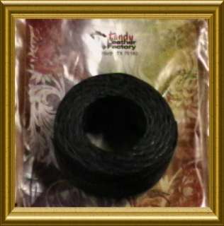 BLACK WAXED LINEN THREAD 25 yards 11207 01 Tandy Leather Hand Sewing 