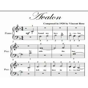    Avalon Easiest Beginner Piano Sheet Music Vincent Rose Books