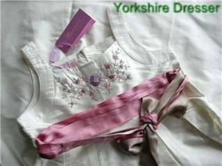 MONSOON Ivory Pink Silk Dupion MEADOW Bridesmaid Dress  
