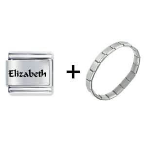   Regular Font Name Elizabeth Italian Charm Pugster Jewelry