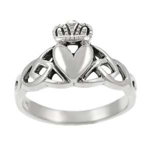  Sterling Silver Claddagh Ring: Jewelry