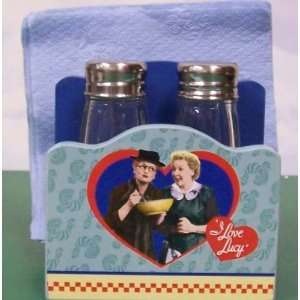 Love Lucy Salt & Pepper Set with Napkin Holder:  Kitchen 