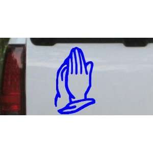   Hands Christian Car Window Wall Laptop Decal Sticker    Blue 24in X 14