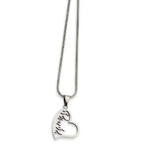  Stylish Stainless Steel Flaming Heart Pendant Necklace by 