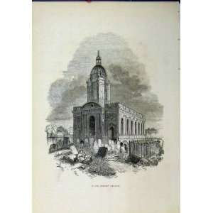  St PhilipS Church Building Graveyard Victorian Print 