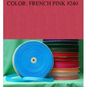 50yards SOLID POLYESTER GROSGRAIN RIBBON French Pink #240 2 1/4~USA