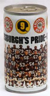 STEELERS 1981 PITTSBURGH PRIDE IRON CITY BEER CAN  