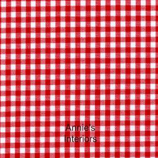 Country Red and White Gingham Ruffled Swag Valance  