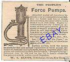  very old 1874 peoples force pump water well blunt ny $ 6 99 time 