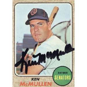 Ken McMullen Autographed Topps 1968 Card #116 Washington Senators 