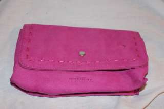 GIVENCHY Red Faux Suede Cosmetic Toiletry Makeup BAG  