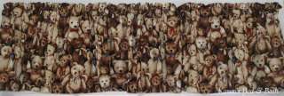 Brown Bears Teddy Bear Nursery Curtain Valance NEW  