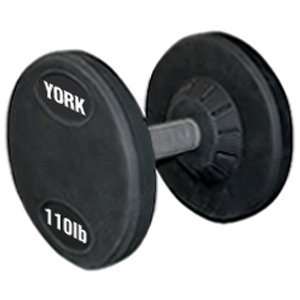  York Rubber Pro Style Dumbbells (Pair) 110 lb: Health 