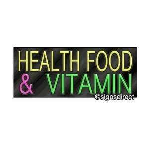 Health Food & Vitamin Neon Sign 