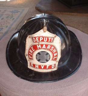 CAIRNS VINTAGE SHVFD FIRE DEPARTMENT DEPUTY MARSHAL FIREMANS HELMET TX 