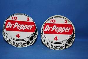 PAIR OF 2 DR. PEPPER BOTTLE CAP DECALS  