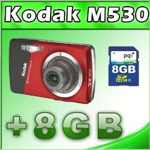   Wide Angle Optical Zoom, 2.7 LCD (Red) + 8GB SD Card
