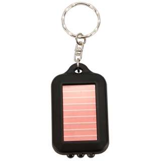 LOT 10 Mini Solar Power 3 LED Flashlight Torch Keychain  