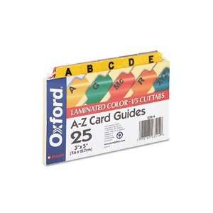  Alphabetic (A Z) Laminated Manila Index Card Guides