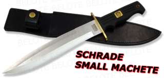 Schrade TOUGH Small Machete w/ Leather Sheath SCHSM  