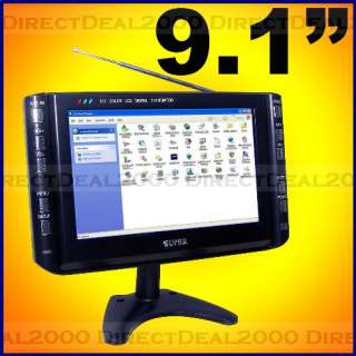 Mini 9.1 LCD TV Monitor /w AV,VGA,USB,SD Card Jack  