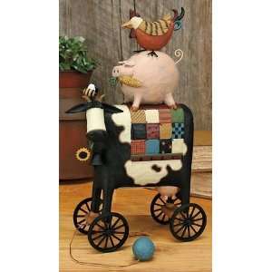  Animal Stacker Cow Pig Rooster Figurine WW7870