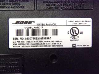 Bose White Wave Radio/CD Player Model AWRC1P  