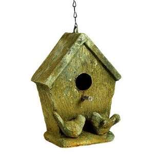 Man Made Stone Bird House Feeder 6.5x5x8.5